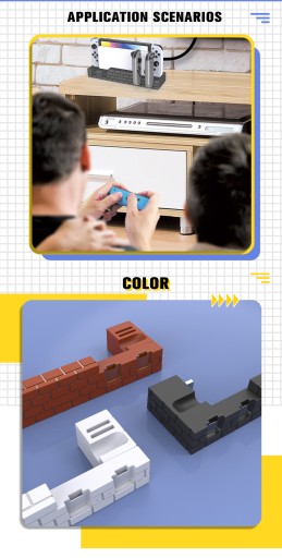 Подставка для зарядки 4x Joy-Con Switch / NS OLED Mario Bricks White