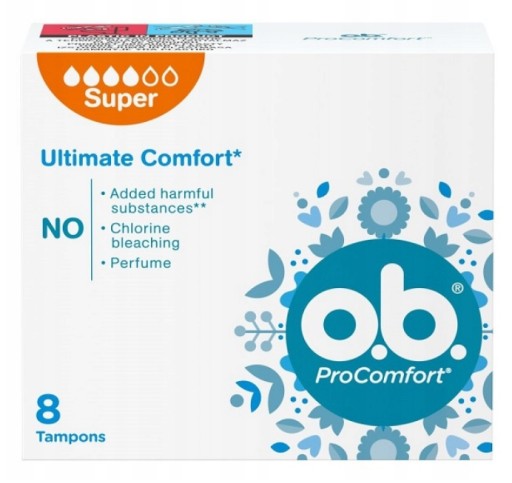 O.B. Tampony ProComfort Super higieniczne 8 szt