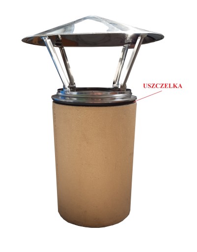 DASZEK KOMINOWY INOX PARASOL FI 200 KOMIN CZARNY