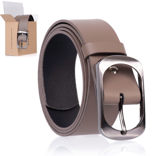 Pasek skórzany SEPHER Classic 4cm CAPPUCCINO | 70