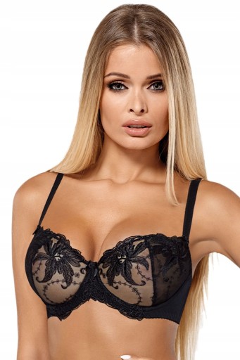 Комплект бюстгальтера REGGIA 75B BLACK с мягкими стрингами