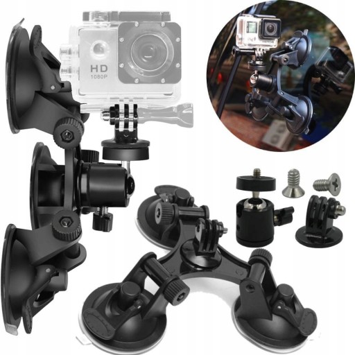 Крепление на окно с тройной присоской для GoPro DJI Action Sony RU