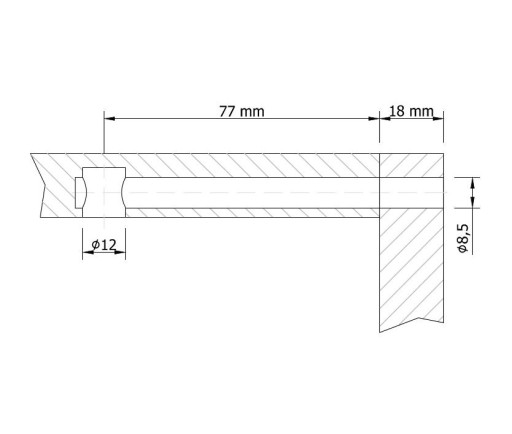 Соединитель с роликовой гайкой M8 x 100
