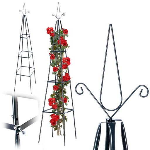 PODPORA PNĄCZY ROŚLIN RÓŻE KWIATY PERGOLA OGRODOWA TARASOWA METALOWA 202 cm