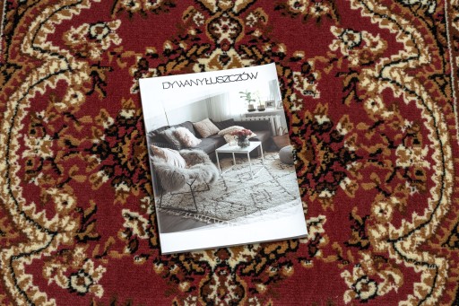 BCF RUG 120 см SPRING бордовая розетка ^*Q514