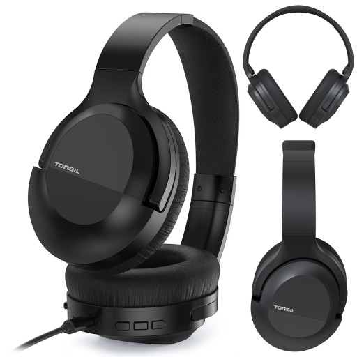 TONSIL R55BT Bluetooth-накладные беспроводные наушники TWS ANC PRO, черные