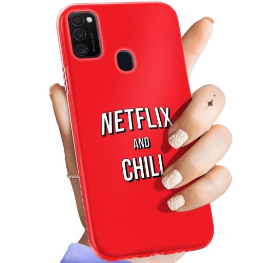 Кейс для Samsung Galaxy M21 Patterns Netflix серии фильмов кино