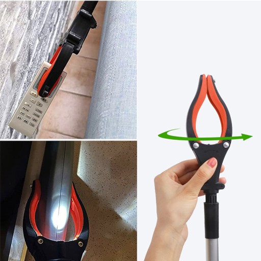 ŁAPKA RĄCZKA CHWYTAK DLA SENIORA DO ZBIERANIA ŚMIECI ZBIERACZ LED 80CM