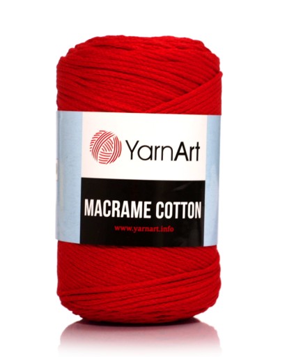 YarnArt MACRAME COTTON - NR 773 CZERWONY