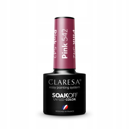 CLARESA ГИБРИДНЫЙ ЛАК РОЗОВЫЙ PINK 542 5 мл