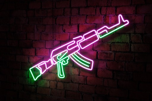 Neon LED Flex AK47 Калашникова - CS:GO CS2 Подарок неоновой революции