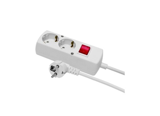 2-х розеточный удлинитель с шуко 1,5, заземлением PS-270SWS