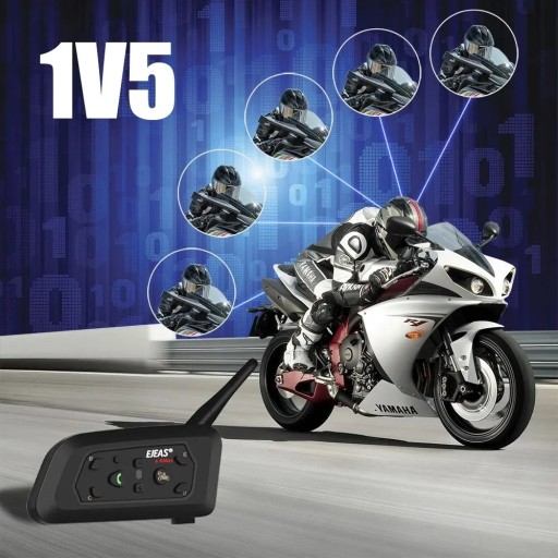 EJEAS V6 PRO Bluetooth-гарнитура для внутренней связи мотоцикла, 6 гонщиков