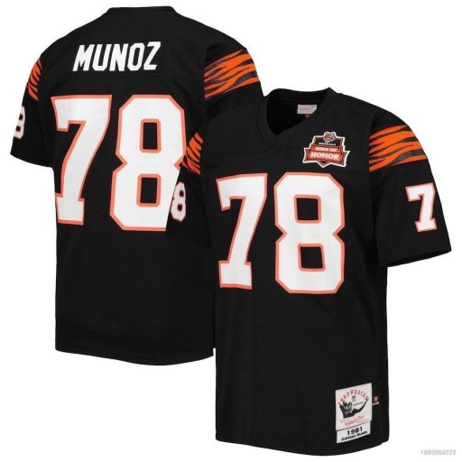Спортивная футбольная майка Cincinnati Bengals Anthony Munoz в стиле ретро, ​​4XL