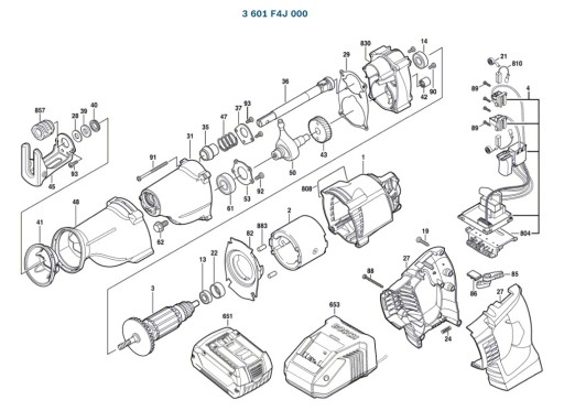 Электронный модуль пилы BOSCH GSA18V-LI 000