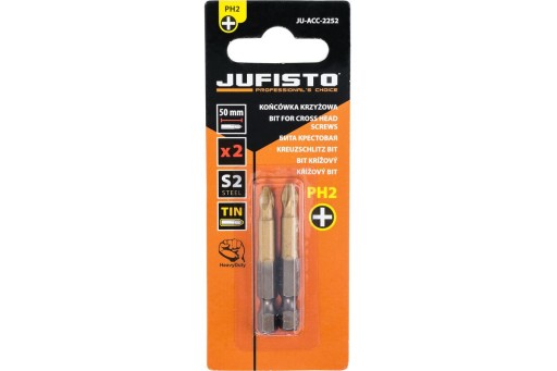 Биты отвертки TORX PH2, 2шт, ТИТАН