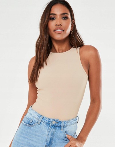 C1I006 MISSGUIDED__MH3 BODY BEZ RĘKAWÓW PRĄŻKI_XXS