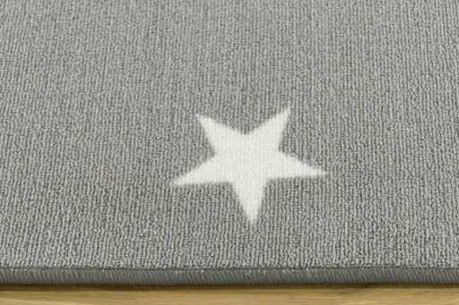DYWAN SZARO ŻÓŁTY DO POKOJU DZIECI W GWIAZDKI NA FILCU STARS 200x250 cm
