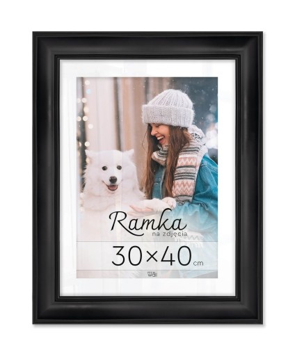 Черная фоторамка 30х40 см. Рамка 40х30 см.