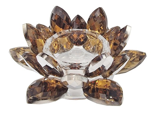 Lanitzer Lantern Candlestick Glamour Lotos Golden Crystal