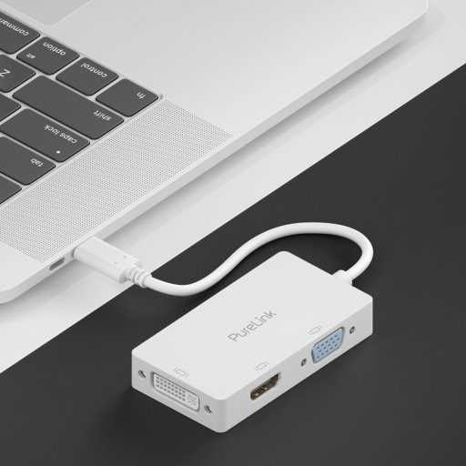 Адаптер PureLink IS240 4K USB-C/HDMI, VGA, DVI, белый
