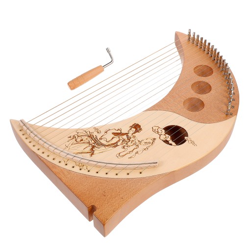 INSTRUMENT MUZYCZNY HARFA PRZENOŚNA MAŁA HARFA 19 TONÓW LIRA