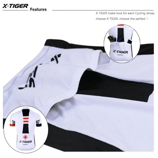 Велосипедный трикотаж X-TIGER, УФ-фильтр, быстросохнущий (XL)