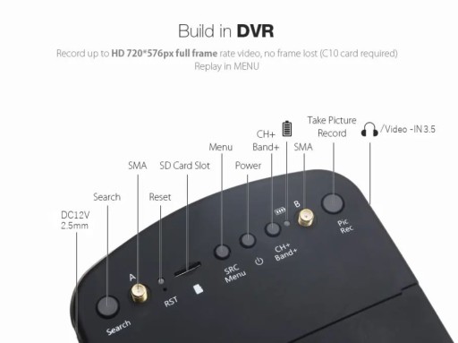 ОЧКИ FPV EACHINE EV800D HD 800x480 DVR 5.8G 40CH