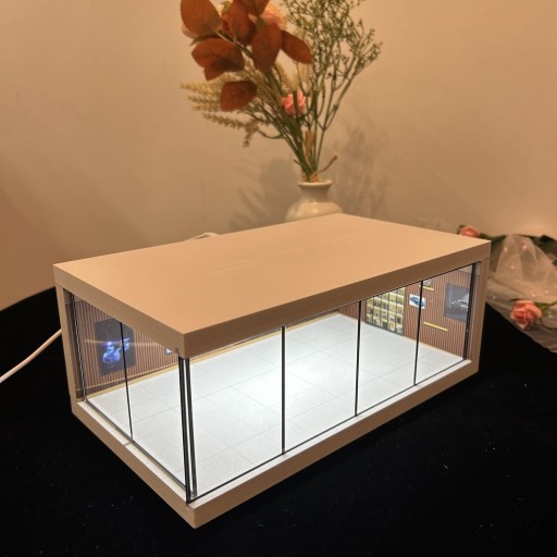 1:64 Витрина для гаража, защитная, с подсветкой, бронза