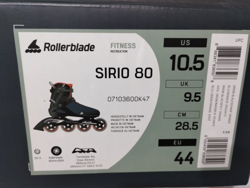 Продам роликовые коньки Sirio 80 размер 44 28.5