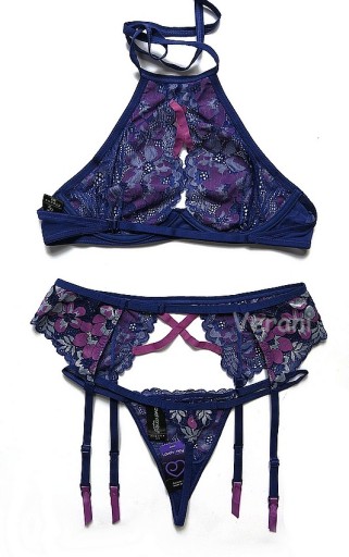 V2595 LOVEHONEY сексуальный Бюстгальтер + Трусики + ПОЯС S/M/L