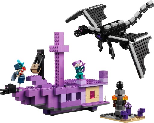 LEGO Minecraft 21264 Позитивный дракон Края и корабль Края Рыцарь Края
