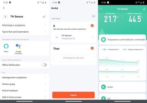 ZigBee TUYA Умный датчик влажности и температуры