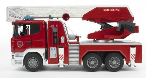 Пожарная машина Scania с выдвижной лестницей Bruder
