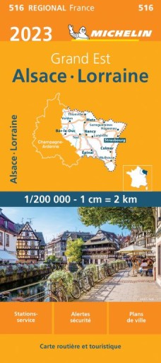 ALZACJA I LOTARYNGIA MAPA SAMOCHODOWA 516 MICHELIN