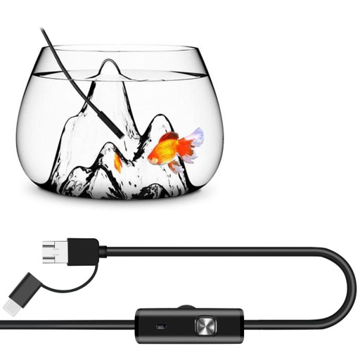 ENDOSKOP KAMERA INSPEKCYJNA 2M USB ANDROID WARSZTATOWA MIKRO LED USB-C 3w1