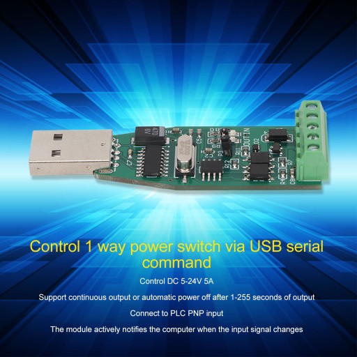 Релейный модуль USB, интеллектуальный переключатель управления USB, 1 канал управления лампой Mos