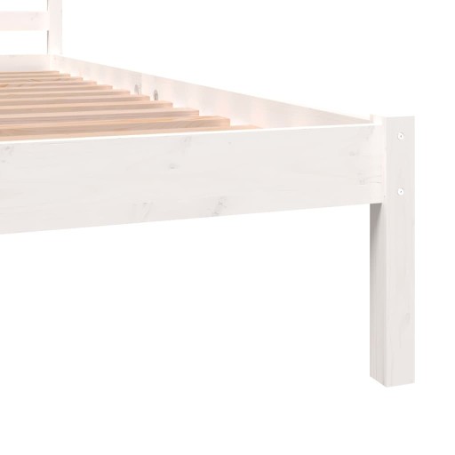 VidaXL Каркас кровати, белый, массив сосны, 120х190 см, двуспальный