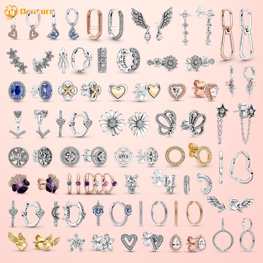 Серьги-ракушки из стерлингового серебра 925 пробы 
