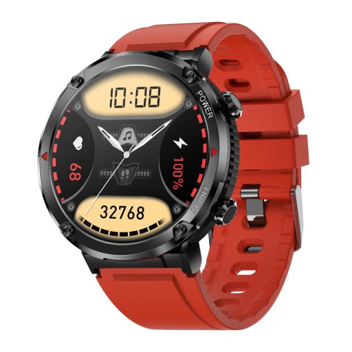 Умные часы Gravity GT21-6 + красный силиконовый ремешок