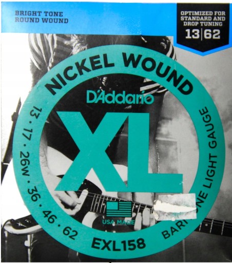 Струны для электрогитары D'Addario EXL 13-62