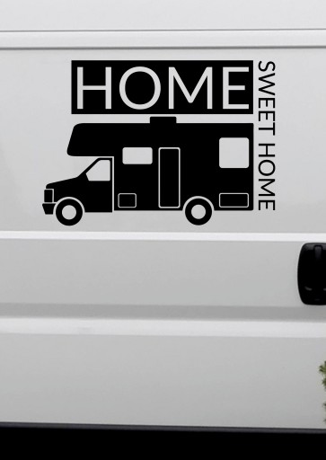 naklejka HOME SWEET HOME vanlife bus kamper RV 35x25 cm