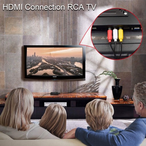 Konwerter HDMI do RCA Adapter AV CINCH CVBS 1080 audi video konwertor