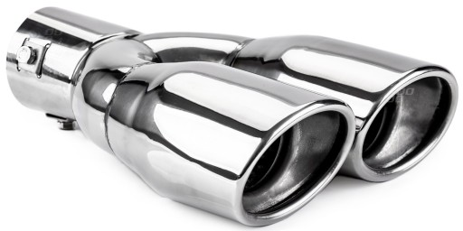 КОНЦЫ ДВОЙНЫЕ ТРУБКИ КОНЦЫ ХРОМИРОВАННЫЕ INOX ДЕКОРАТИВНАЯ КРЫШКА ГЛУШИТЕЛЯ