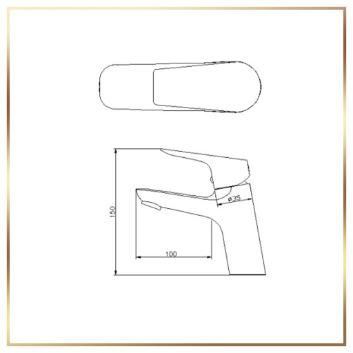 Шкаф для ванной комнаты Golden Oak с умывальником 40 x 30, матовый черный, сифон