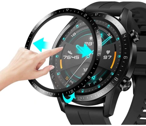 Защитный комплект из 2х ГИБРИДНЫХ СТЕКЛА 7H/3D для Huawei Watch GT 2 46 мм