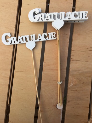 PIK TOPPER GRATULACJE 6SZT 13CM OZDOBA DO KWIATÓW