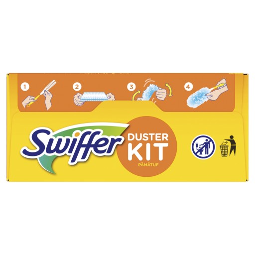 Набор для чистки пыли Swiffer, 1 ручка, 4 тряпки, комплект тряпки.