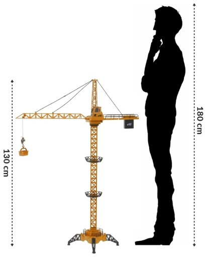 Кран Кран 130 см Большой управляемый кран Пульт дистанционного управления RC