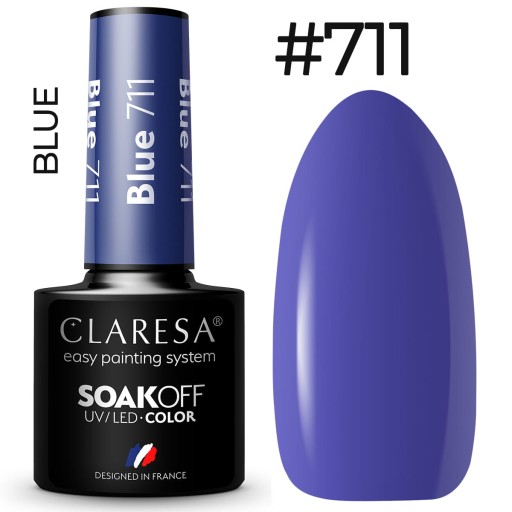 CLARESA ГИБРИДНЫЙ ЛАК СИНИЙ BLUE 711 5 мл